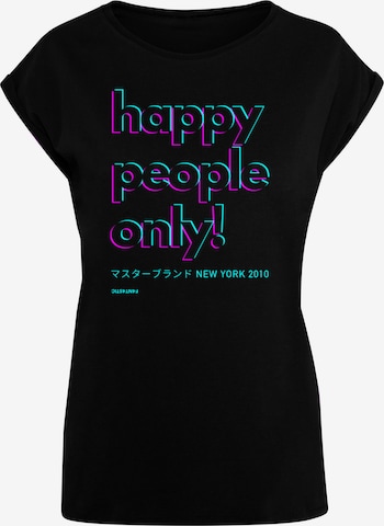 F4NT4STIC T-Shirt 'Happy people only New York' in Schwarz: Vorderseite