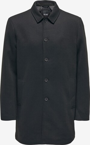 Only & Sons Between-Seasons Coat 'Adam' in Black: front