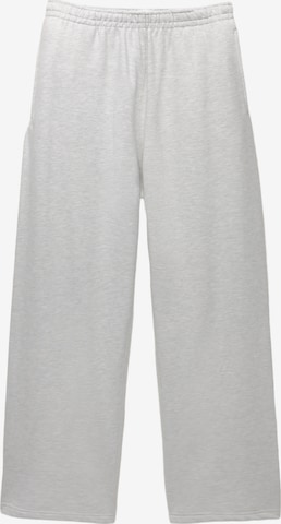 Pull&Bear Широки крачоли Панталон в сиво: отпред