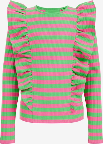 WE Fashion Shirt in Groen: voorkant