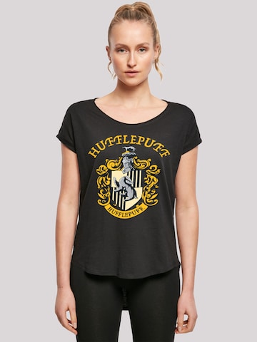 F4NT4STIC Shirt 'Harry Potter Hufflepuff Crest' in Black: front