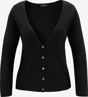 Aniston CASUAL Knit Cardigan in Black: front