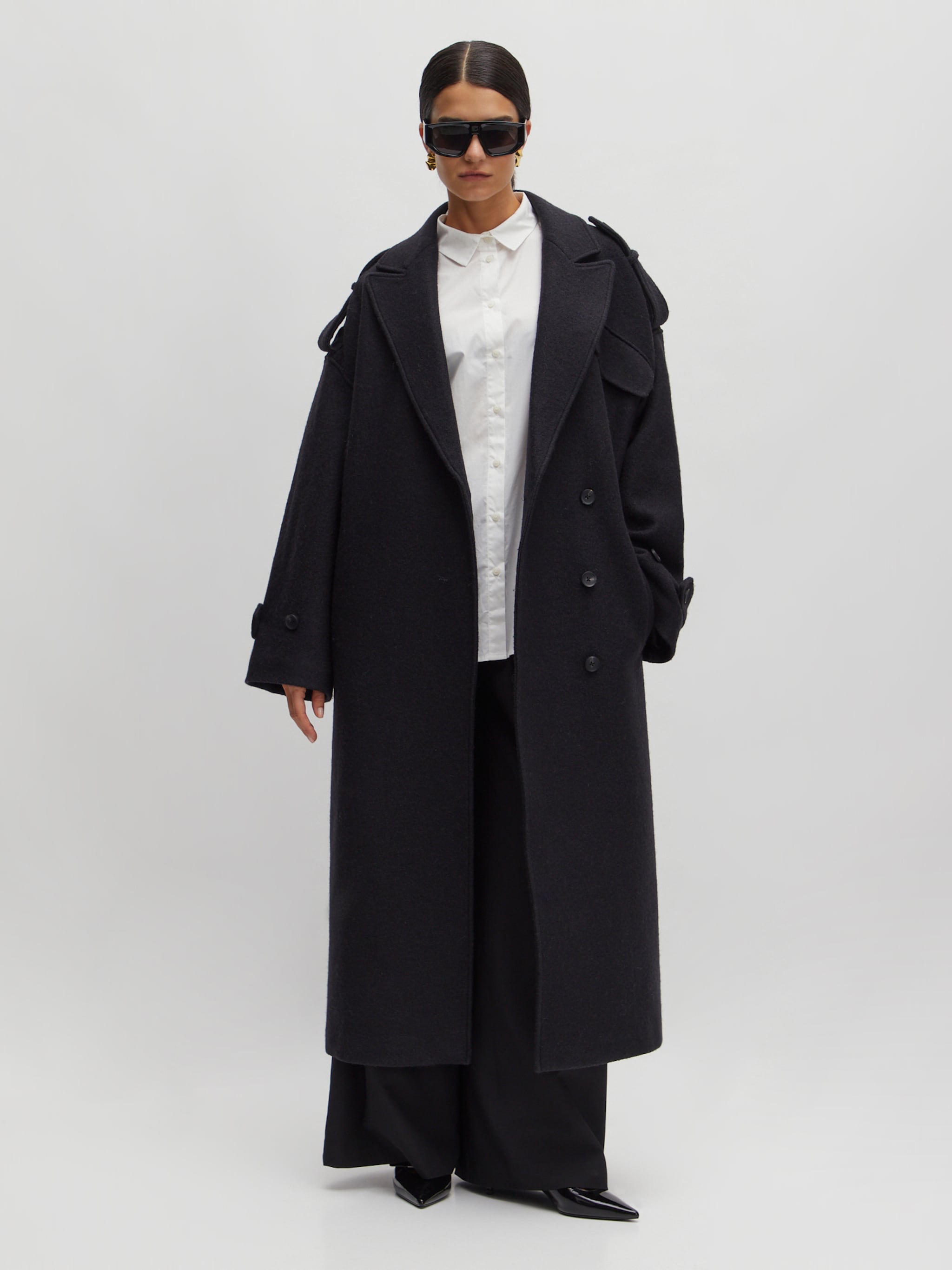EDITED Produits Manteau mi-saison 'Eilika' noir