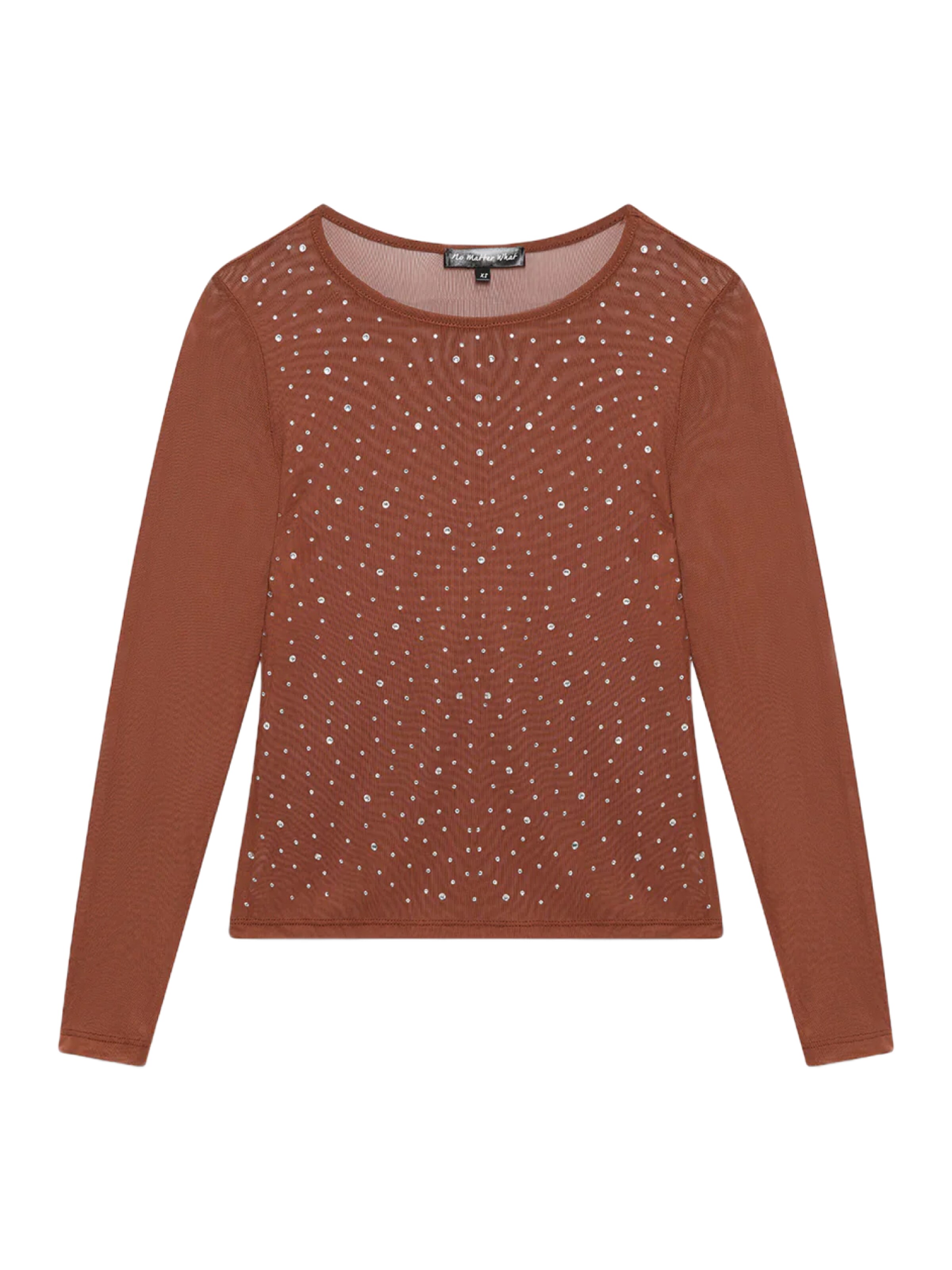 No Matter What Shirt in Bruin: voorkant