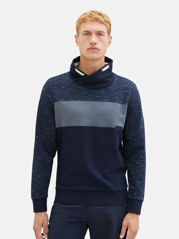 TOM TAILORSweater majica - plava boja: prednji dio
