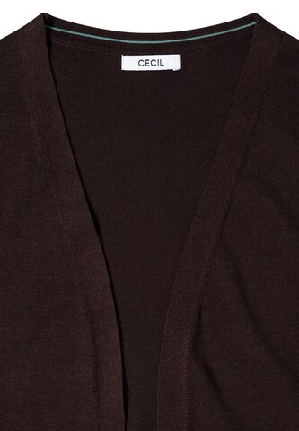 CECIL Offener Cardigan in langer Passform in Braun
