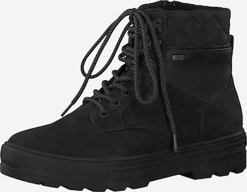 s.Oliver Lace-Up Ankle Boots in Black: front