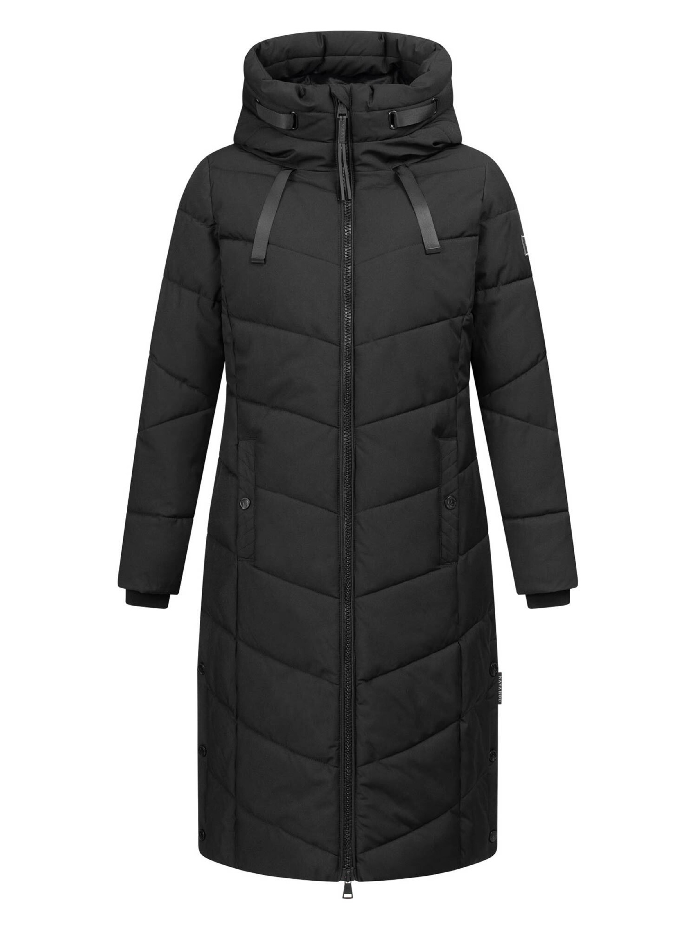 NAVAHOO Navahoo Schmatzibaer lange Damen Winter Steppjacke N009 ' ' in Schwarz