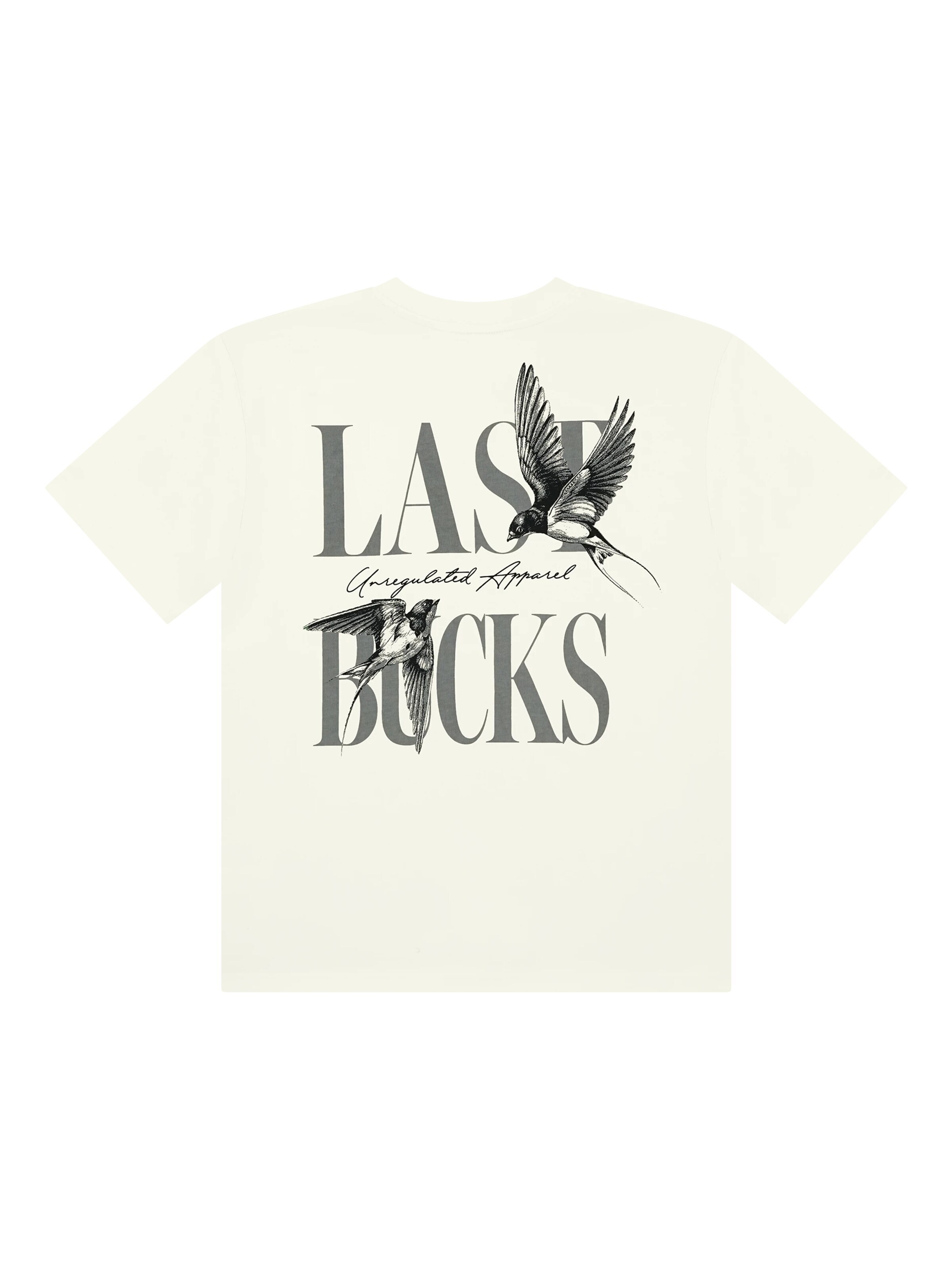 Last Bucks Shirt 'Last Bucks | Uncaged Birds' in Wit