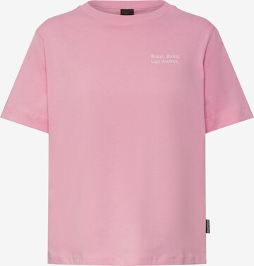 Kleinigkeit Shirt 'Bussi Bussi' in Pink: front