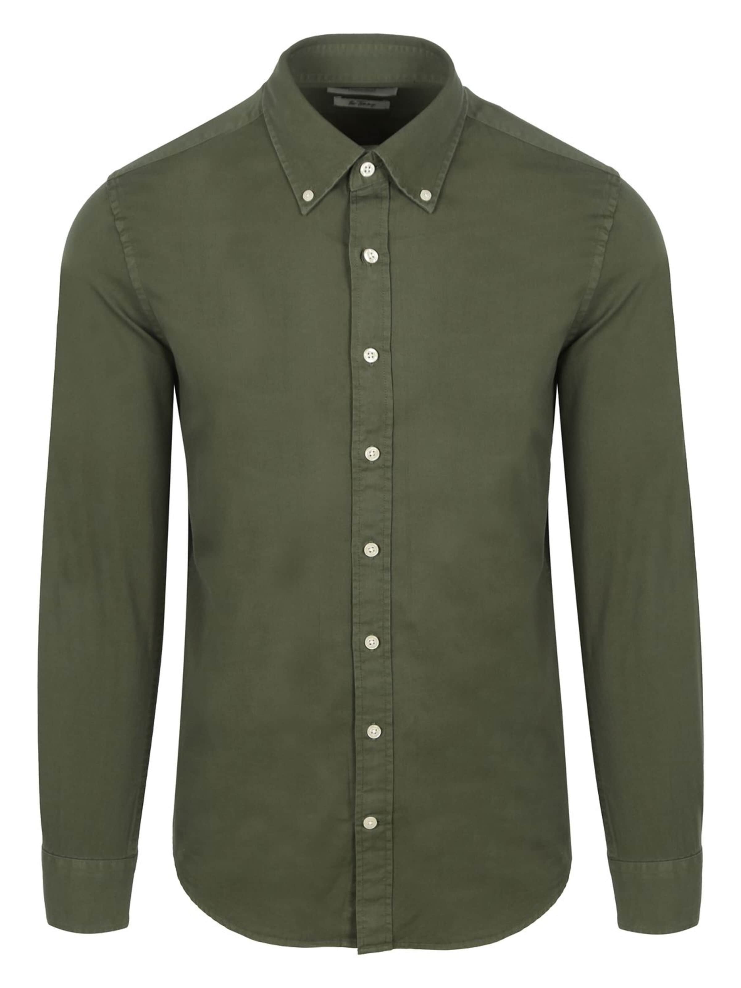 KING Essentials Regular fit Overhemd 'The Tommy' in Groen: voorkant
