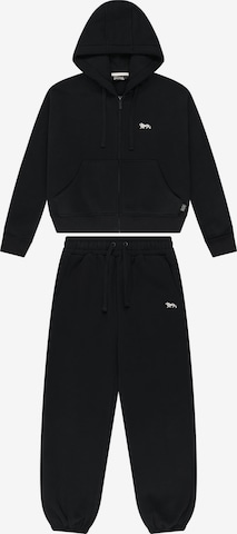 LONSDALE Sweatsuit in Black: front