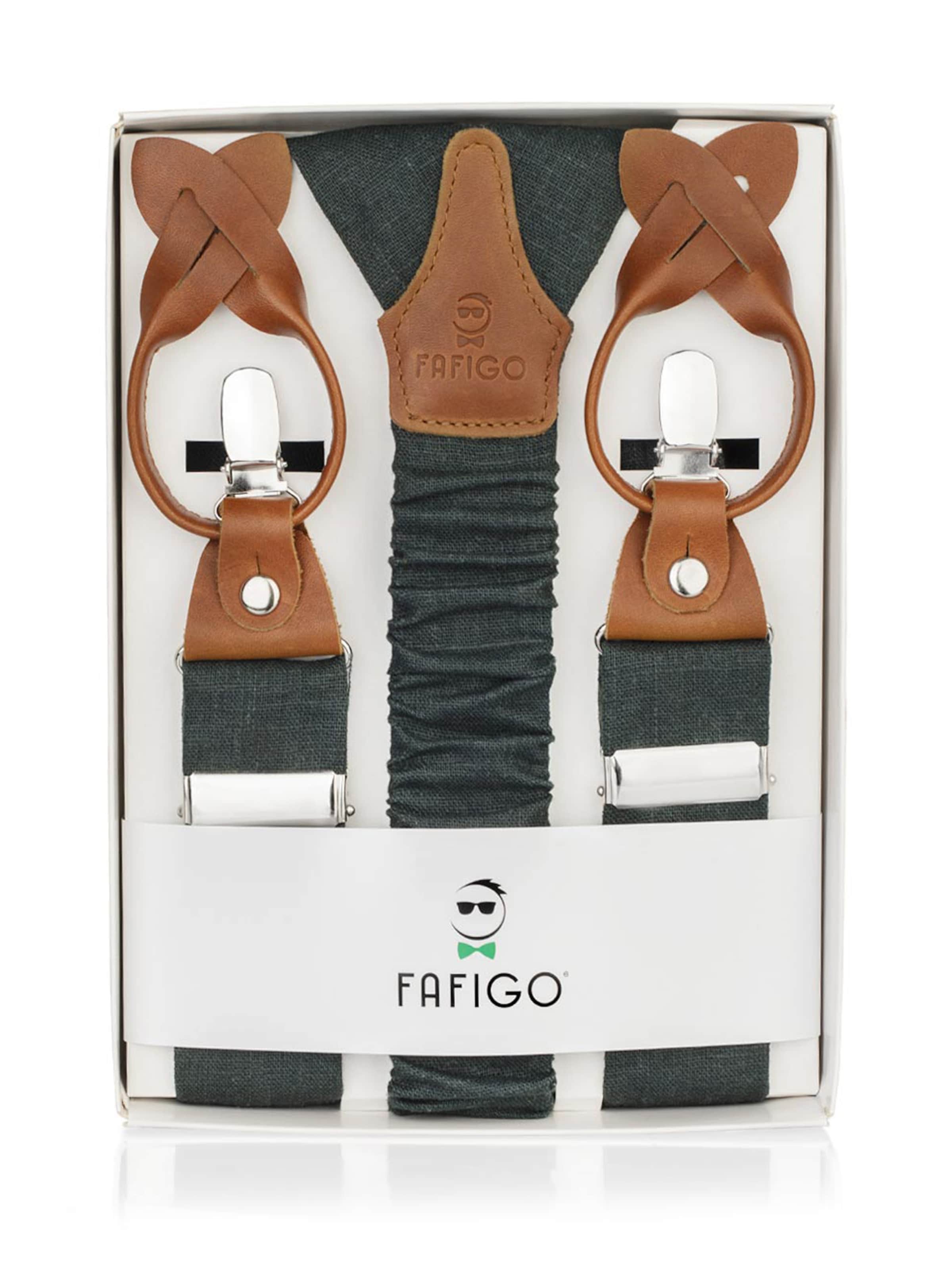 FAFIGO Suspenders 'Zio Elio' in Green: front