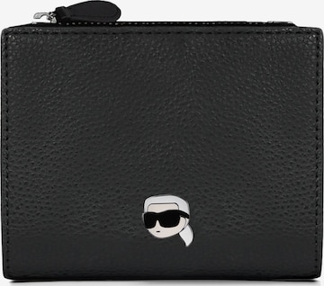 Karl Lagerfeld Peněženka 'Ikon Pebble' – černá: přední strana