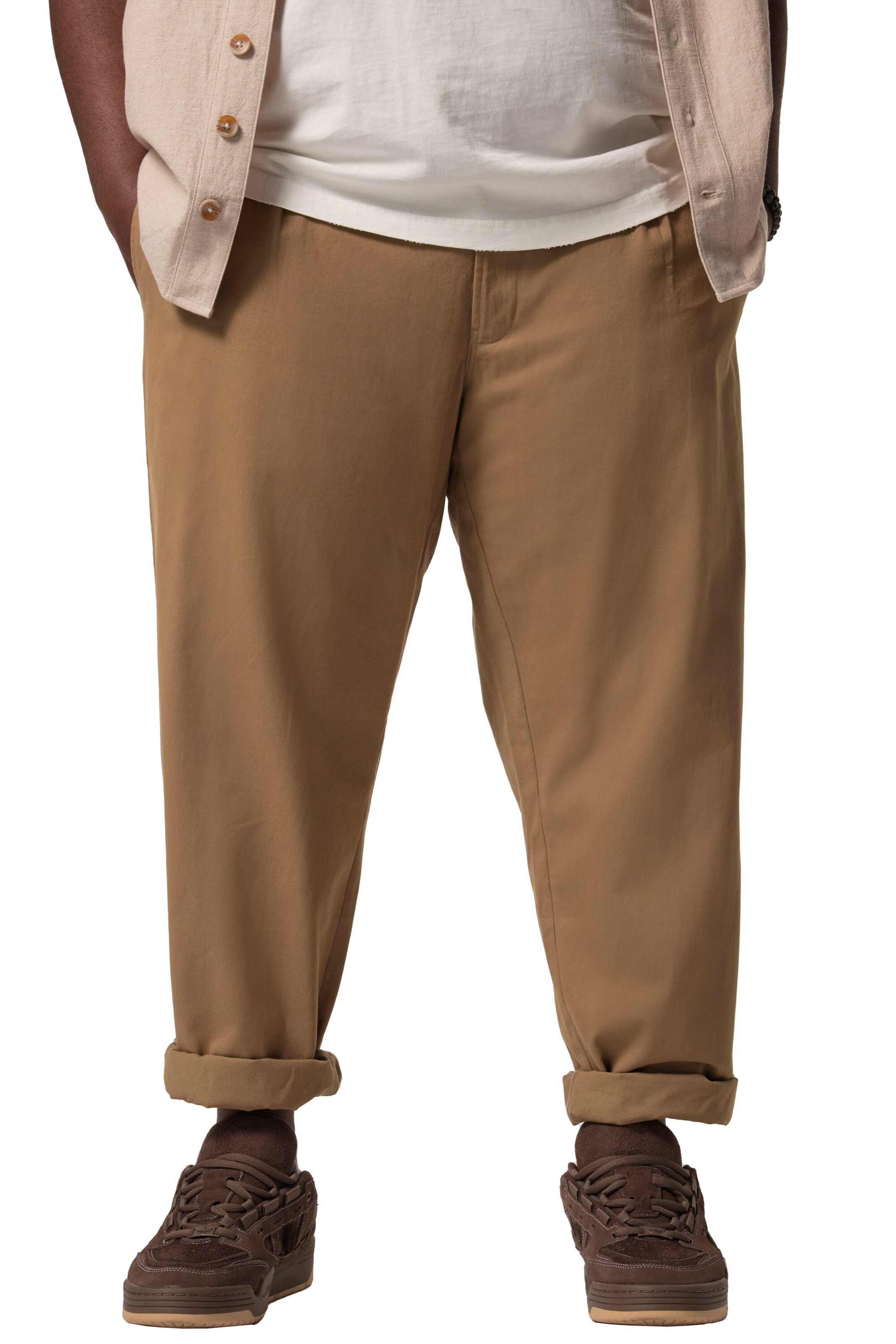 STHUGE Loosefit Chinohose in Beige: Vorderseite