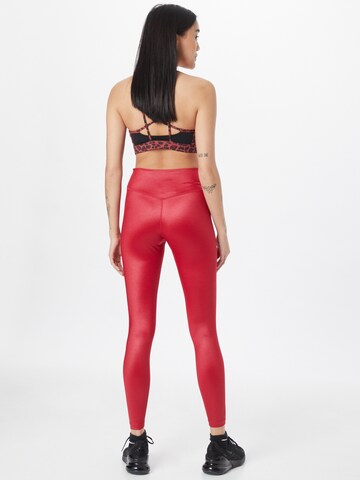 NIKE Skinny Sporthose in Rot