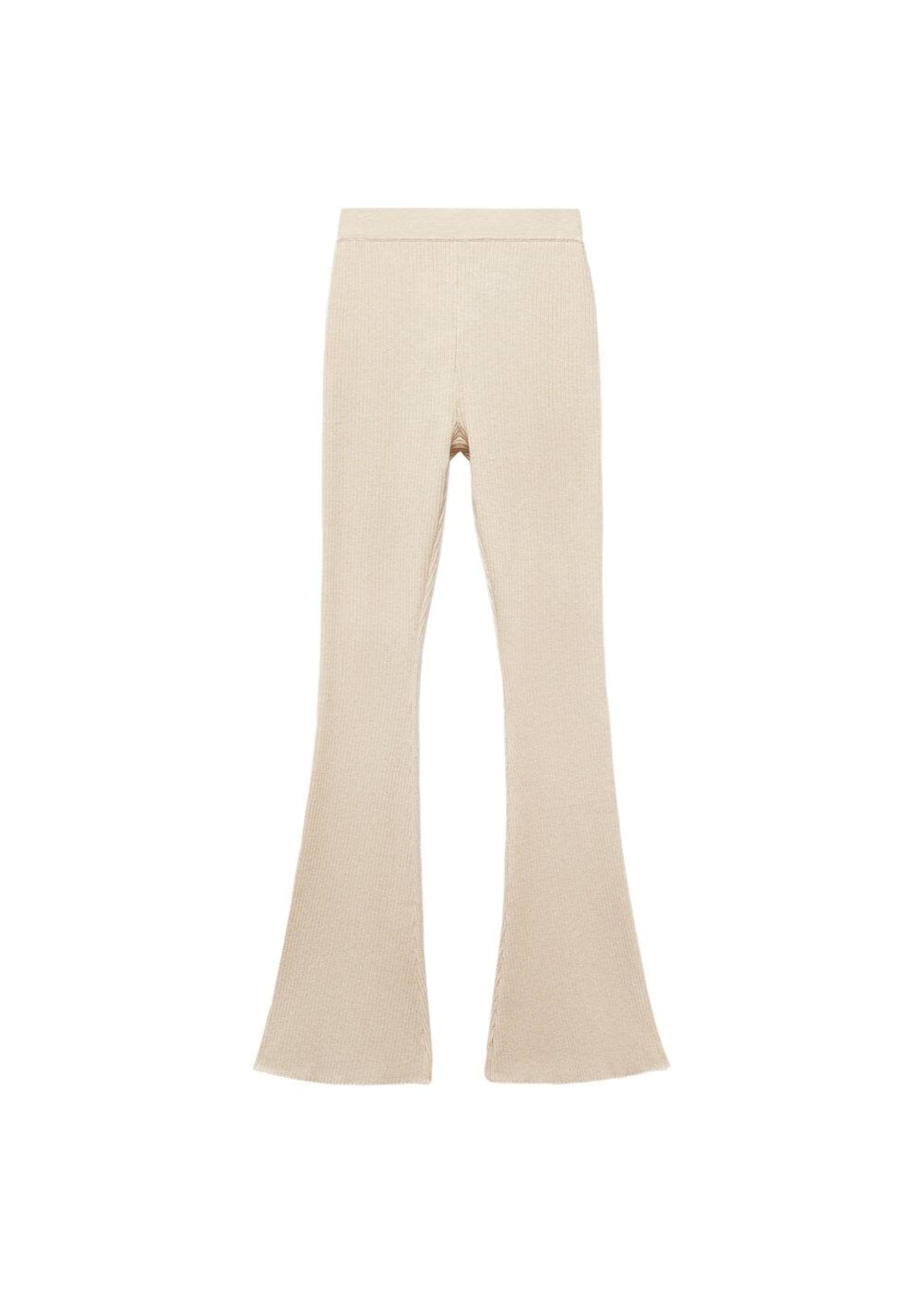 MANGO Flared Hose in Beige: Vorderseite