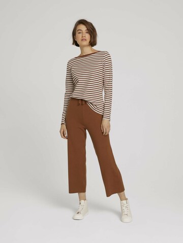 TOM TAILOR DENIM Loose fit Pants in Brown