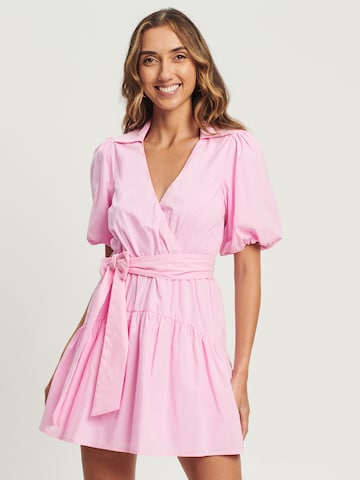 Tussah Dress 'WREN' in Pink: front