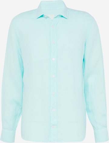 Hackett London Button Up Shirt in Blue: front