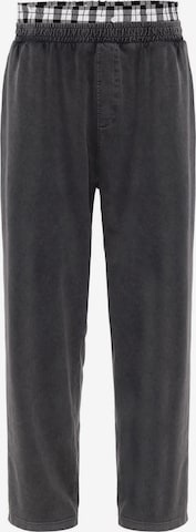 DandaloBaggy Hlače - crna boja: prednji dio