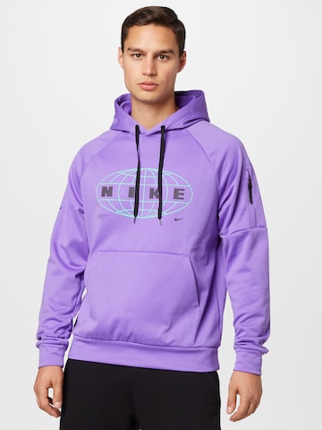 NIKE Sport sweatshirt i lila: framsida