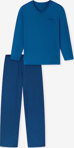 Pyjama long 'Comfort Essentials' SCHIESSER en bleu : devant