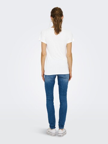 ONLY T-Shirt 'FLORA' in Weiß