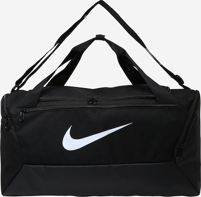 NIKE Sac de sport 'Brasilia 9.5' en noir / blanc naturel, Vue avec produit