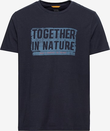 CAMEL ACTIVE Jersey T-Shirt aus zertifizierter Baumwolle in Blau: Vorderseite
