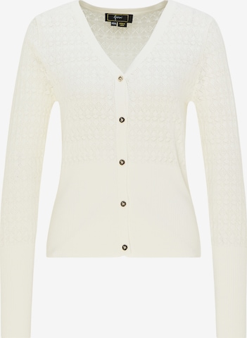 faina Knit Cardigan in White: front