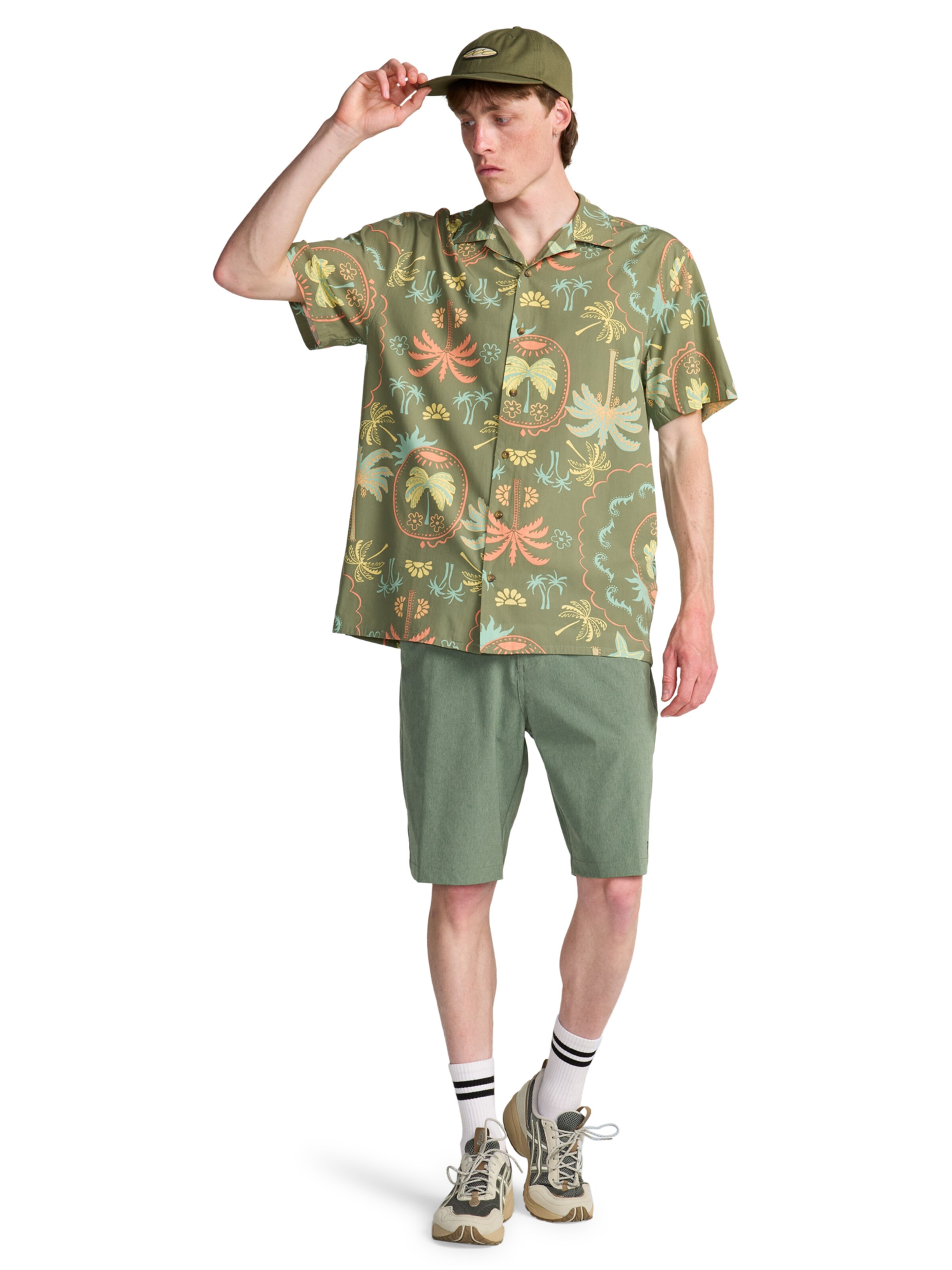 BILLABONG Comfort fit Button Up Shirt 'Vacay' in Green