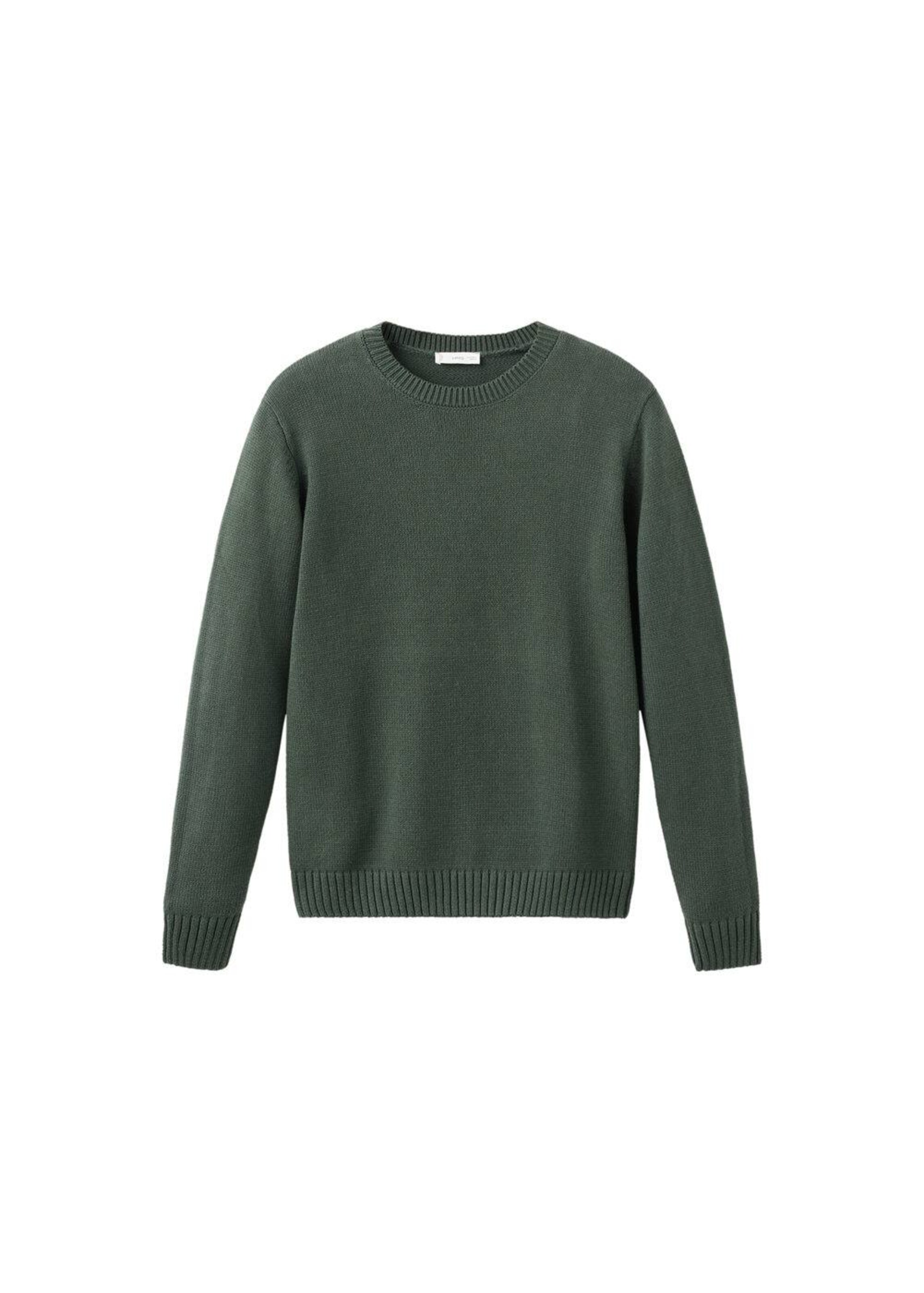 MANGO TEEN Sweater 'Basico' in Green: front
