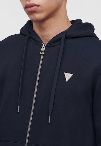 GUESS Sweatjacke in Blau