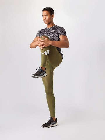 ADIDAS PERFORMANCE Skinny Sportovní kalhoty – zelená