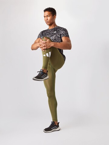 ADIDAS PERFORMANCE Skinny Workout Pants in Green