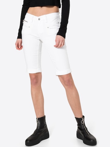 FREEMAN T. PORTER Slimfit Jeans 'Belixa' in Wit: voorkant