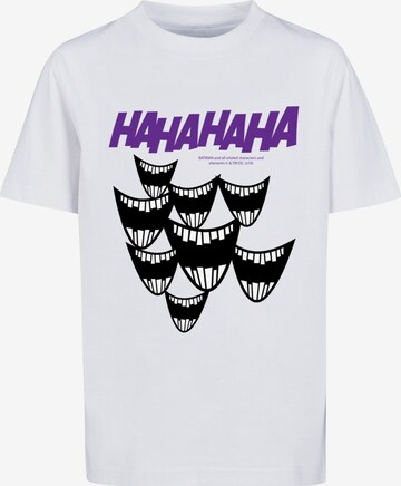 F4NT4STIC Shirt 'DC Comis Superhelden Batman Joker Smile' in Zwart: voorkant