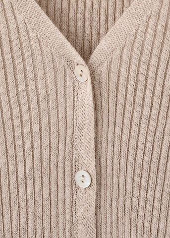 MANGO Knit Cardigan 'Bimi' in Beige