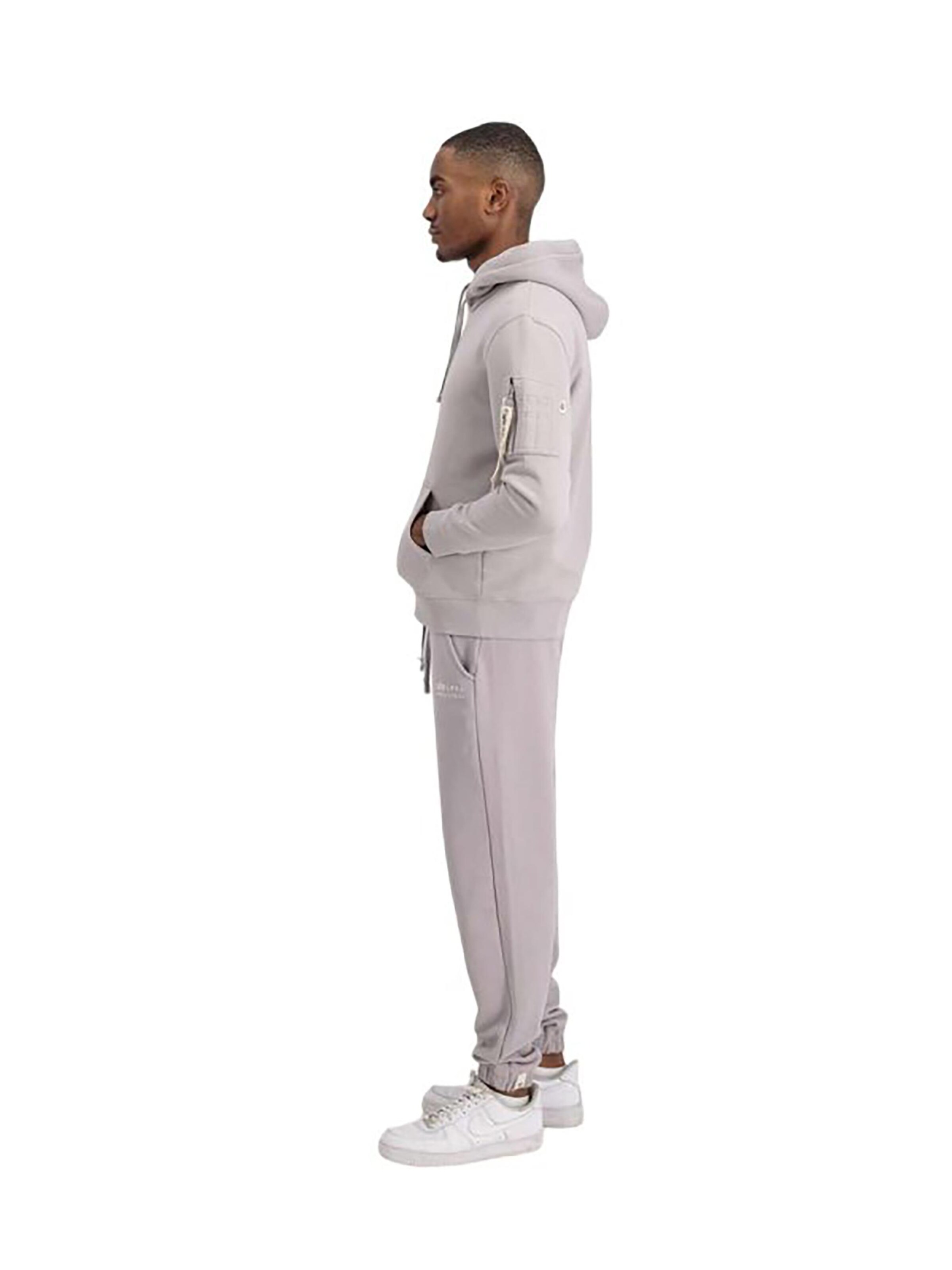 ALPHA INDUSTRIES Sweatshirt 'Organics EMB' in Grey