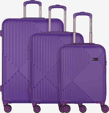 CHECK.IN Suitcase Set 'Liverpool' in Purple: front
