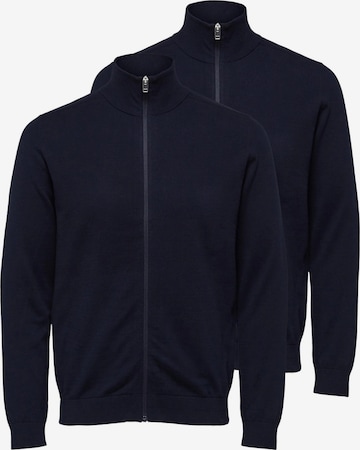SELECTED Knit Cardigan 'Berg' in Blue: front