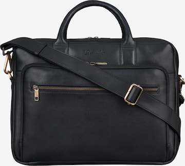 Benthill Aktenkoffer in Schwarz: Vorderseite