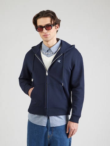 Calvin Klein Jeans Ζακέτα φούτερ σε μπλε: μπροστά