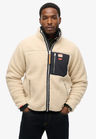 Superdry Fleecejacke in Beige