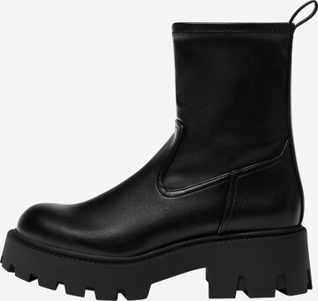 Pull&Bear Stiefelette in Schwarz