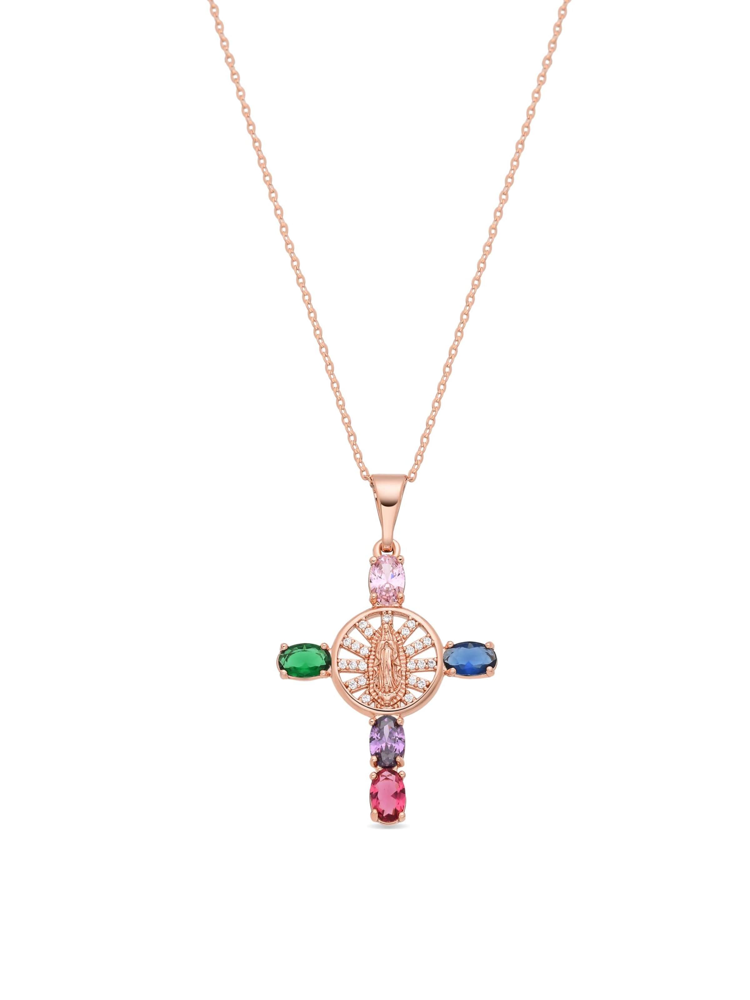 Luxenter Kette 'Cruz'‌‌‌‌‌‌‌‌‌ in Mischfarben: Vorderseite