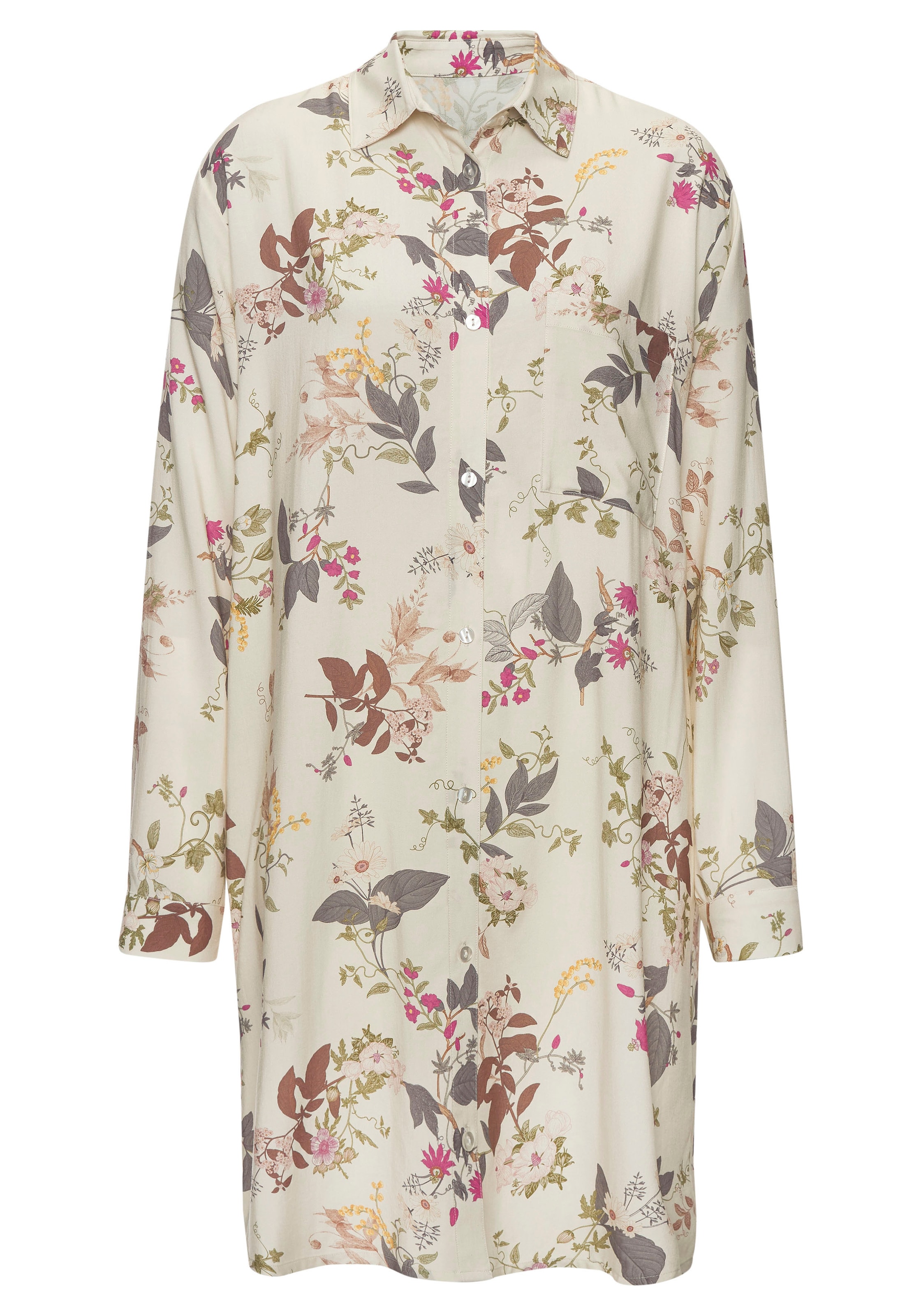 Chemise de nuit LASCANA en beige : devant