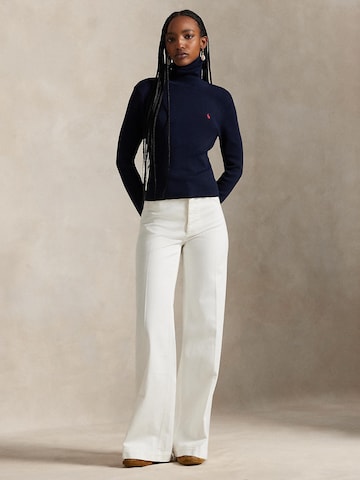 Polo Ralph Lauren Wide leg Pressveckad byxa i vit