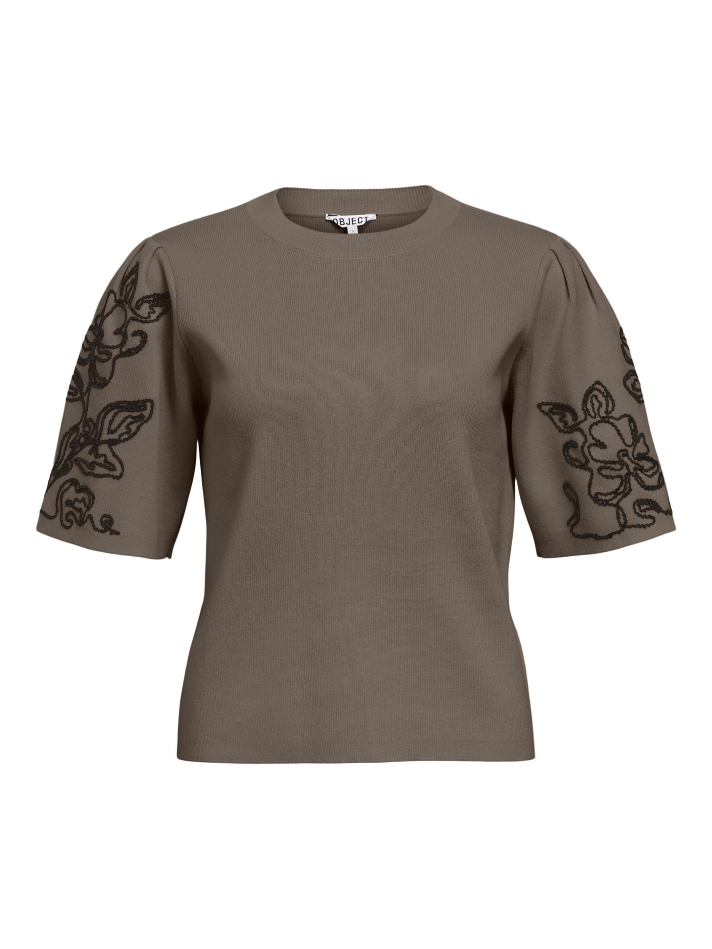 OBJECT Sweater 'OBJFlora' in Brown / Black, Item view